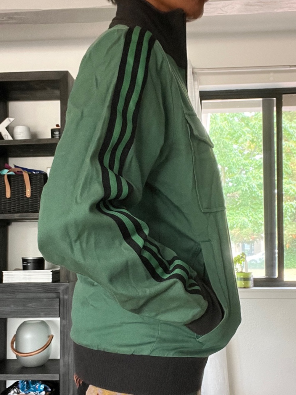 Espana 82 adidas Green Bomber-Style Track Jacket with Black Trim - Picture 9 of 10